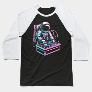 Retro Astronaut DJ Funny Astronaut Baseball T-Shirt